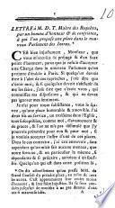Lettre à M. D. T., maître des requêtes, par un homme d'honneur & de conscience, à qui l'on propose une place dans le nouveau parlement des intrus