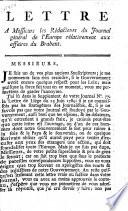 Lettre a messieurs les rédacteurs du Journal général de l'Europe rélativement aux affaires du Brabant