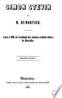 Lettre à MM. de l'académie des sciences et belles-lettres de Bruxelles