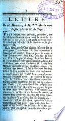 Lettre de M. Hosty, à M. ***, sur la mort du fils cadet de M. de Caze