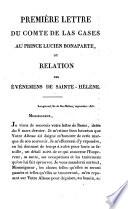 Lettre du comte de Las Cases a lord Bathurst et au prince Lucien Bonaparte