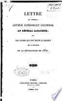 Lettre du général Arthur Condorcet O'connor au général La Fayette
