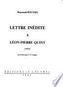 Lettre inédite à Léon-Pierre Quint (1924)
