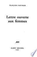 Lettre ouverte aux femmes