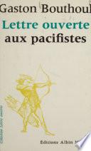 Lettre ouverte aux pacifistes