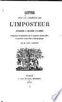 Lettre sur la comédie de l'Imposteur