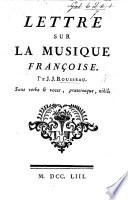 Lettre sur la musique françoise