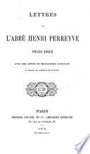 Lettres, 1850-1865