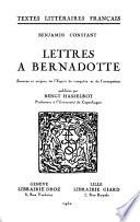 Lettres à Bernadotte