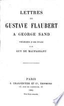 Lettres à George Sand