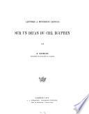 Lettres a Monsieur Lepsius: sur un décan du ciel Égyptien