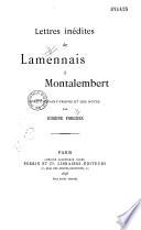 Lettres à Montalembert