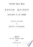 Lettres à sa mère