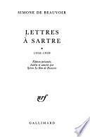 Lettres à Sartre: 1930-1939