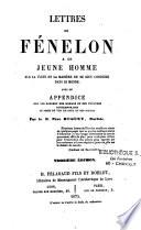 Lettres à un jeune homme sur la piété... avec un appendice sur les dangers des romans et des théatres...