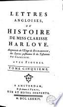 Lettres angloises ou l'histoire de Miss Clarissa Harlove