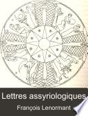 Lettres assyriologiques