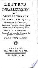 Lettres cabalistiques, ou