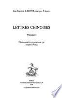 Lettres chinoises