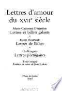 Lettres d'amour du XVIIe siècle