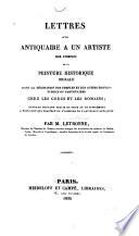 Lettres d'un antiquaire à un artiste