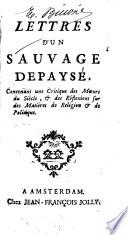Lettres d'un sauvage dépaysé