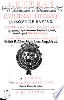 Lettres de Cardinal d'Ossat