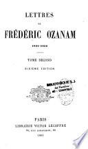 Lettres de Frédéric Ozanam
