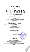 Lettres de Gui Patin