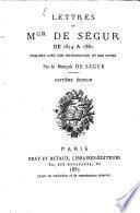 Lettres de Louis-Gaston-Adrien de Ségur de 1854 à 1881 publiées avec une introduction et des notes par le Marquis de Ségur