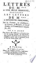 Lettres de M*** [C.L. Richard] à une seule personne, touchant les lettres de M***[Gaudet] à différentes personnes, sur les finances, les subsistences, les corvées, ... on y a joint une lettre à M. l'abbé de la Chapelle ...