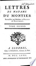 Lettres de Madame du Montier