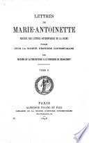 Lettres de Marie-Antoinette