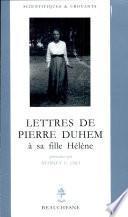 Lettres de Pierre Duhem à sa fille Hélène