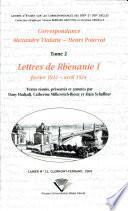 Lettres de Rhénanie