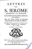 Lettres de S. Jerome