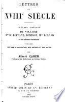 Lettres du XVIIIe siècle
