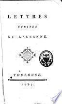 Lettres écrites de Lausanne
