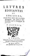 Lettres edifiantes et curieuses, ecrites des missions etrangeres,