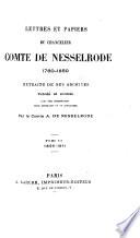 Lettres et papiers du chancelier comte de Nesselrode, 1760-1850