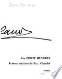 Lettres inédites de Paul Claudel