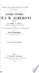 Lettres intimes de J. M. Alberoni adressées au comte I. Rocca