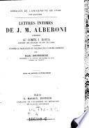 Lettres intimes de J. M. Alberoni adressees au comte J. Rocca