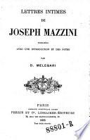 Lettres intimes de Joseph Mazzini