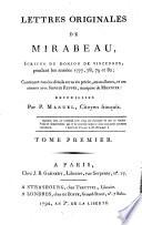 Lettres originales de Mirabeau