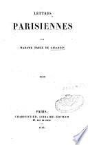 Lettres parisiennes