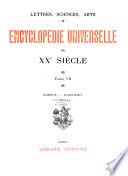 Lettres, sciences, arts, Encyclopédie universelle du XXe siècle