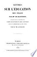 Lettres sur l'éducation des filles