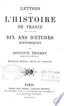 Lettres sur l'histoire de France