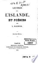 Lettres sur l'Islande et poésies